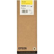 Картридж струйный Epson T6064 C13T606400 желтый оригинальный повышенной емкости