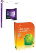 BOX Комплект Windows 10 Профессиональная + Office 2010 Для Дома и Учебы