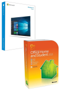 BOX Комплект Windows 10 Домашняя + Office 2010 Для Дома и Учебы