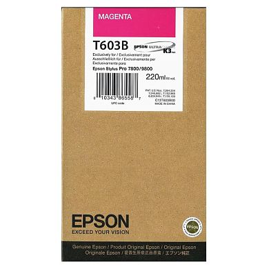 Картридж струйный Epson T603B C13T603B00 пурпурный оригинальный