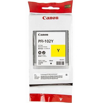Картридж струйный Canon PFI-102Y 0898B001 желтый оригинальный