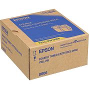 Картридж лазерный Epson S050606 C13S050606 желтый оригинальный (двойная упаковка)