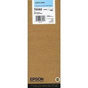 Картридж струйный Epson T6065 C13T606500 светло-голубой оригинальный повышенной емкости