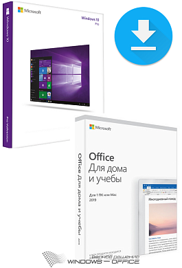 ESD Комплект Windows 10 Профессиональная + Office 2019 Для Дома и Учебы