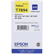 Картридж струйный Epson T7894 C13T789440 желтый оригинальный повышенной емкости