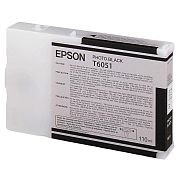 Картридж струйный Epson T6051 C13T605100 черный фото оригинальный