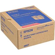 Картридж лазерный Epson S050607 C13S050607 пурпурный оригинальный (двойная упаковка)