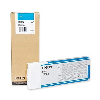 Картридж струйный Epson T6062 C13T606200 голубой оригинальный повышенной емкости