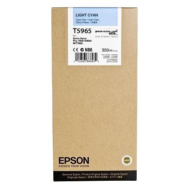 Картридж струйный Epson T5965 C13T596500 светло-голубой оригинальный
