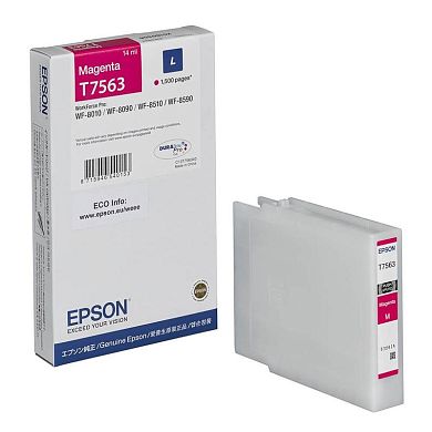 Картридж струйный Epson T7563 C13T756340 пурпурный оригинальный