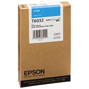 Картридж струйный Epson T6032 C13T603200 голубой оригинальный