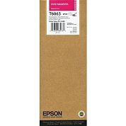 Картридж струйный Epson T6063 пурпурный оригинальный повышенной емкости