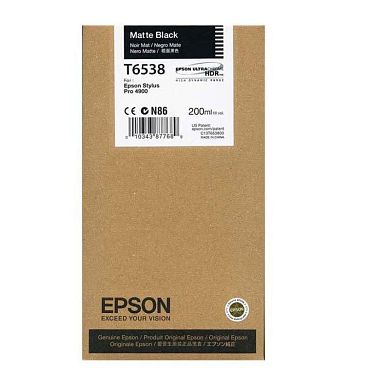 Картридж струйный Epson T6538 C13T653800 черный матовый оригинальный