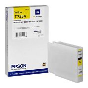 Картридж струйный Epson T7554 C13T755440 желтый оригинальный повышенной емкости