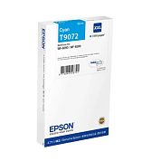 Картридж струйный Epson T9072 C13T907240 голубой оригинальный повышенной емкости