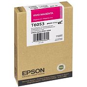 Картридж струйный Epson T6053 C13T605300 пурпурный насыщенный оригинальный