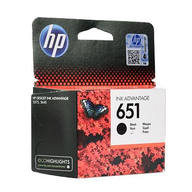 Картридж струйный HP 651 черный оригинальный